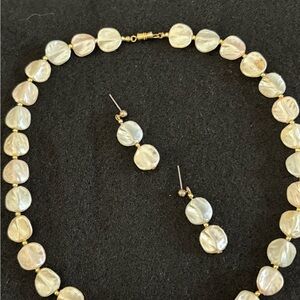 Elegant Pearl Necklace and Earring Set